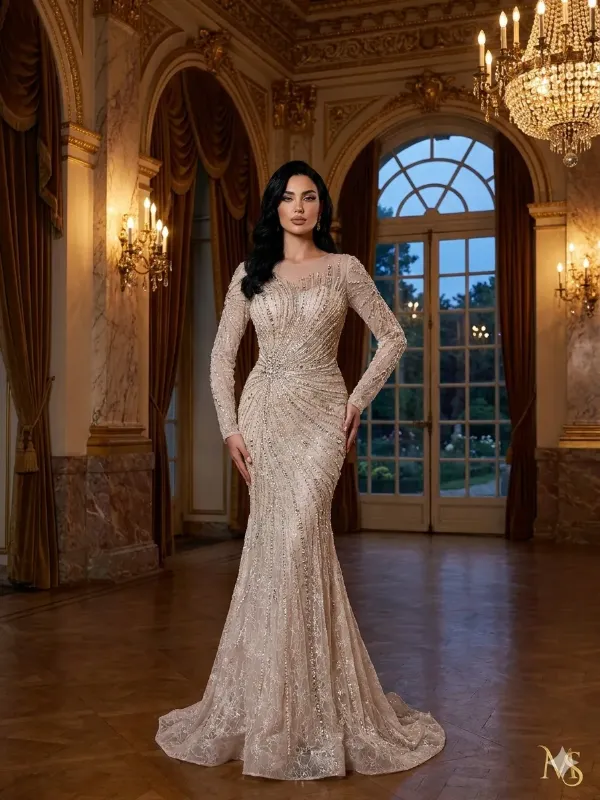 Black soirée gown