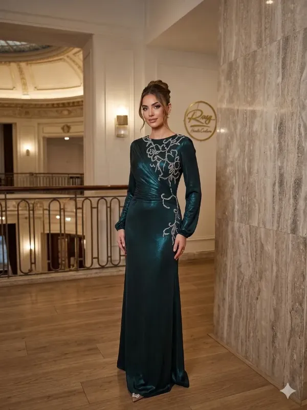 Black soirée gown