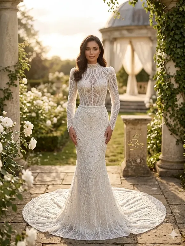 Ivory wedding gown