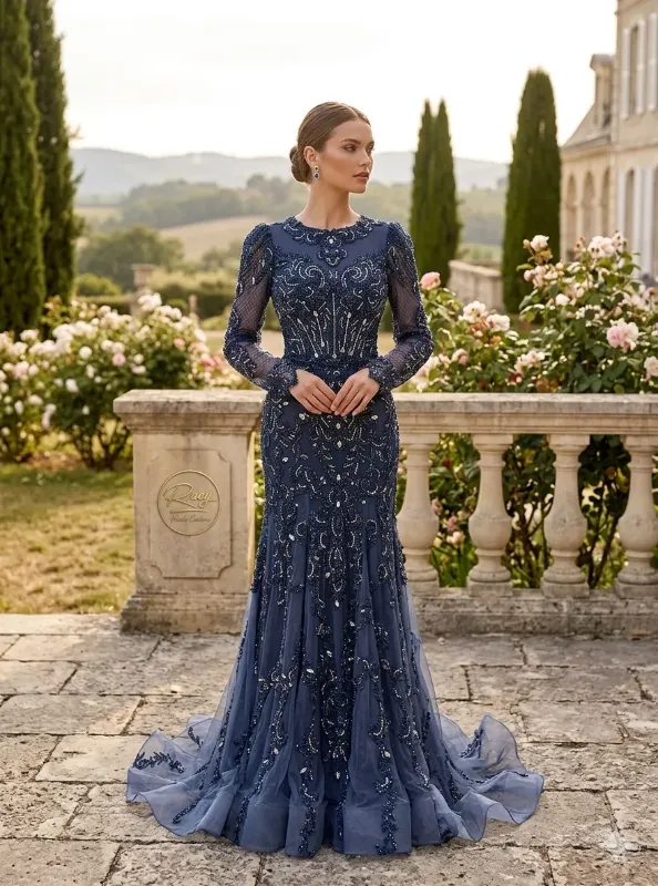 Black soirée gown