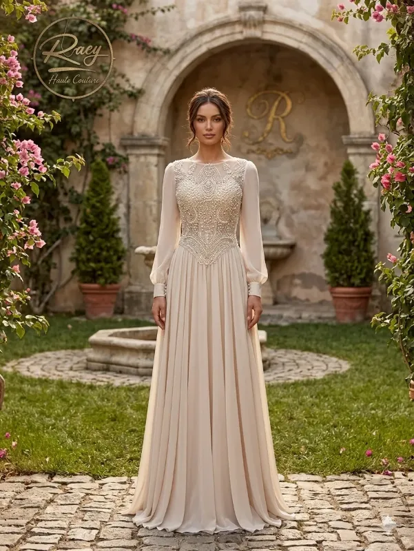 Brown soirée gown