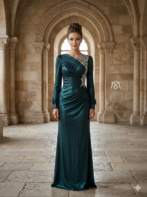 Black soirée gown