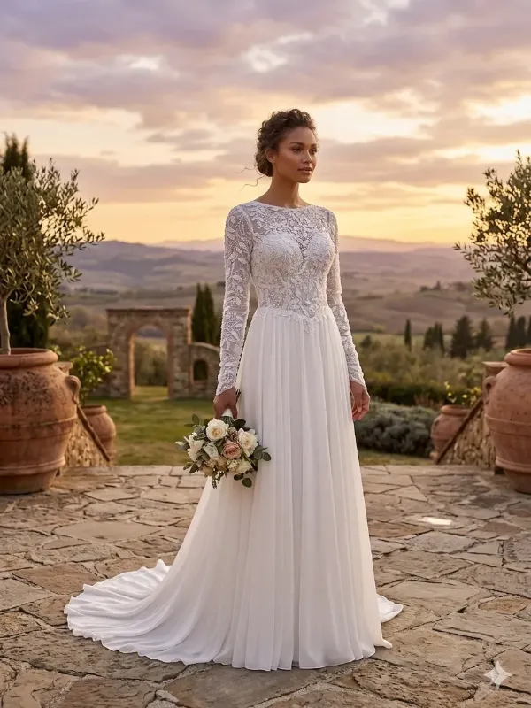 Nude soirée gown