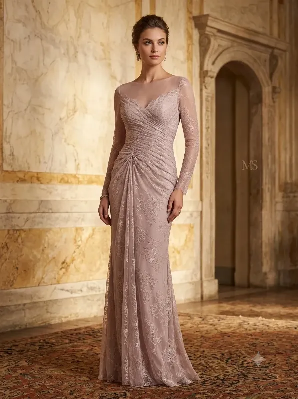 Nude soirée gown