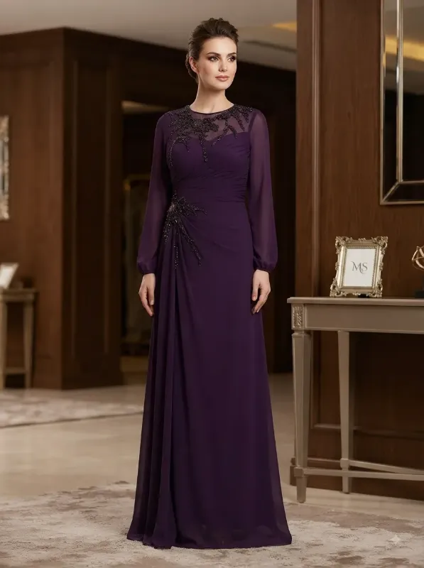 Burgundy soirée gown