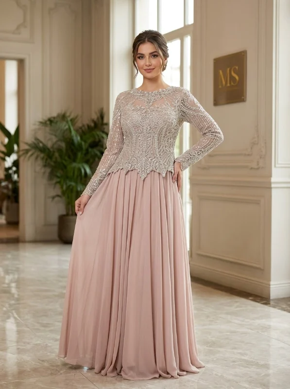Pink soirée gown