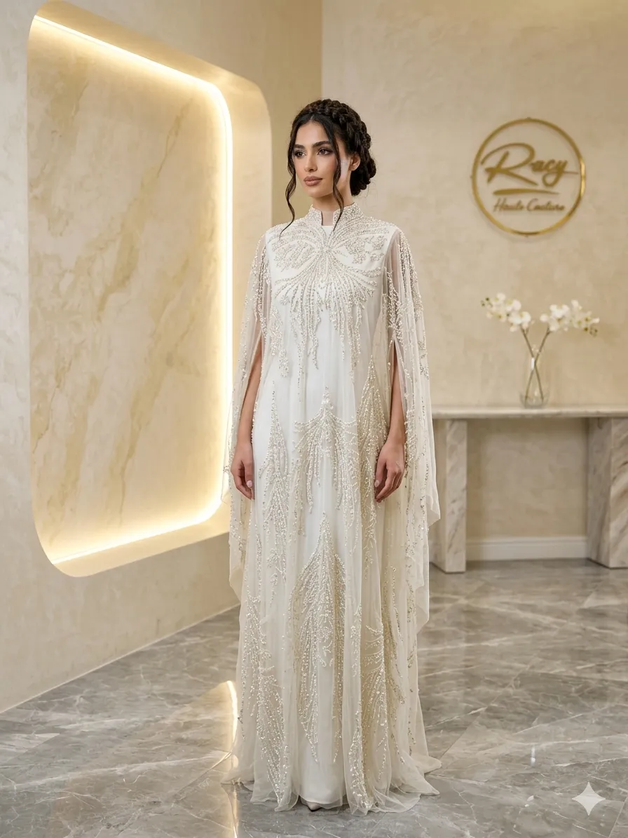 Ivory soirée gown