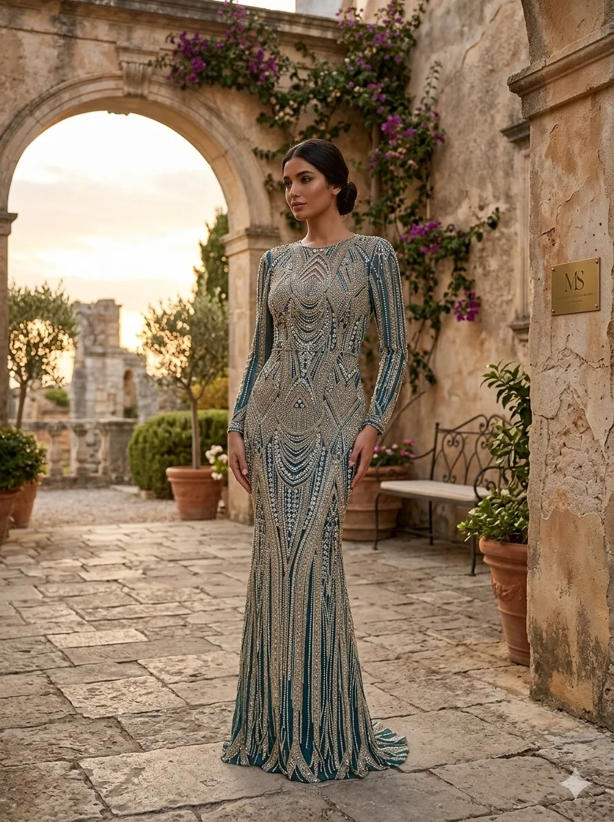 فستان سواريه رمادي