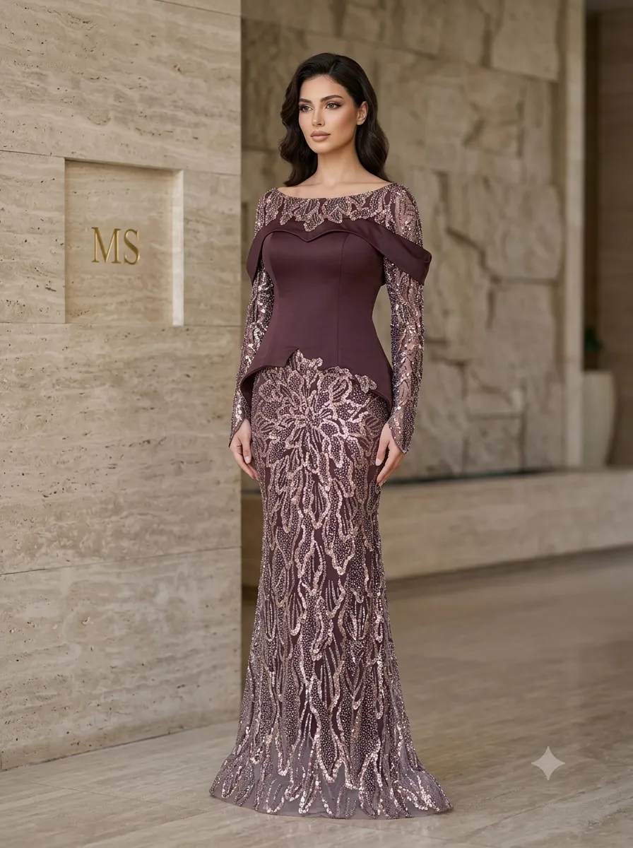 Pink soirée gown
