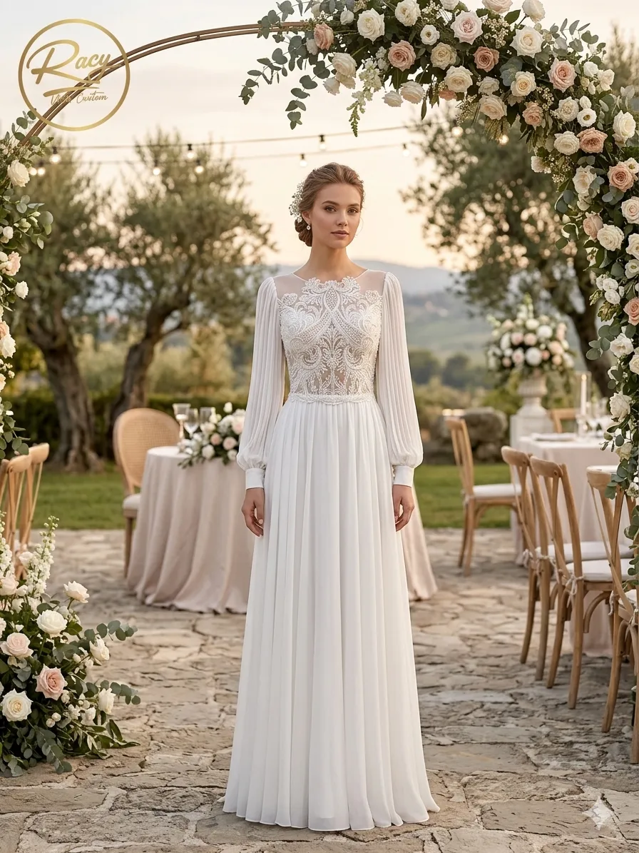 Silver soirée gown