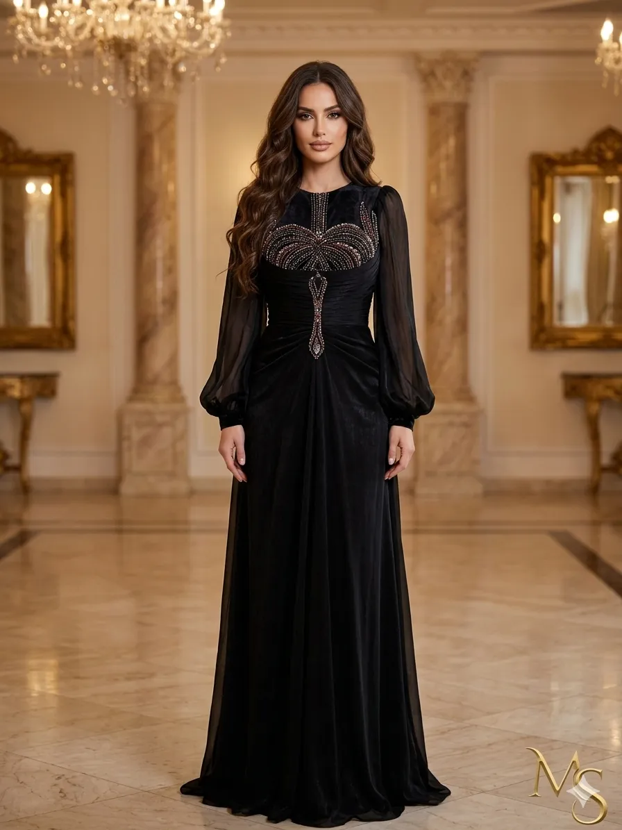 فستان سواريه أسود